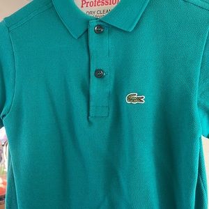 Kids teal Lacoste polo shirt